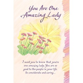 Blue Mountain Arts You Are One Amazing Lady Heartfelt Sentimental Verses Fold Out Keepsake Greeting Card (Amazing Lady)