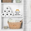 Funny Ginger cat Bathroom Wood Block Signs,Rustic Please Close the
