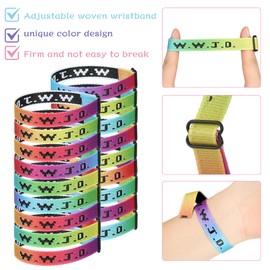 Aospkle 18PCS WWJD Christian Bracelet Pack for Women Men, Jesus Gifts Wristbands, WWJD Bracelets - What Would Jesus Do Bracelet, 18 Colorful