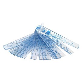 Rannb Plastic Feeler Gauge 0.05mm to 2mm Metric Gap Measuring Tool 19 Leaf
