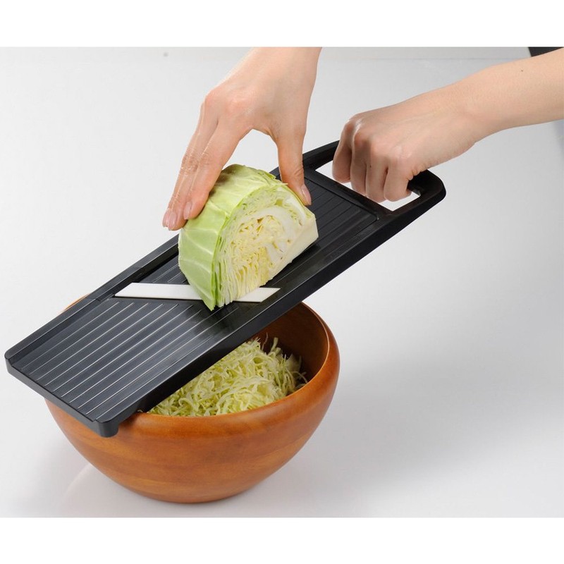Kyocera Advanced Ceramic Wide Adjustable Slicer with Handguard, Black