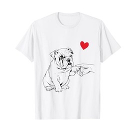Boxers Cute Love Heart Puppy Mom Dad Toddler Lover Gift T-Shirt