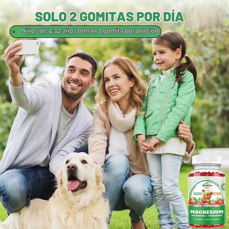 Gomitas Complejas de MagnesioGomitas Masticables Tranquilas para Niños y AdultosGlicinato