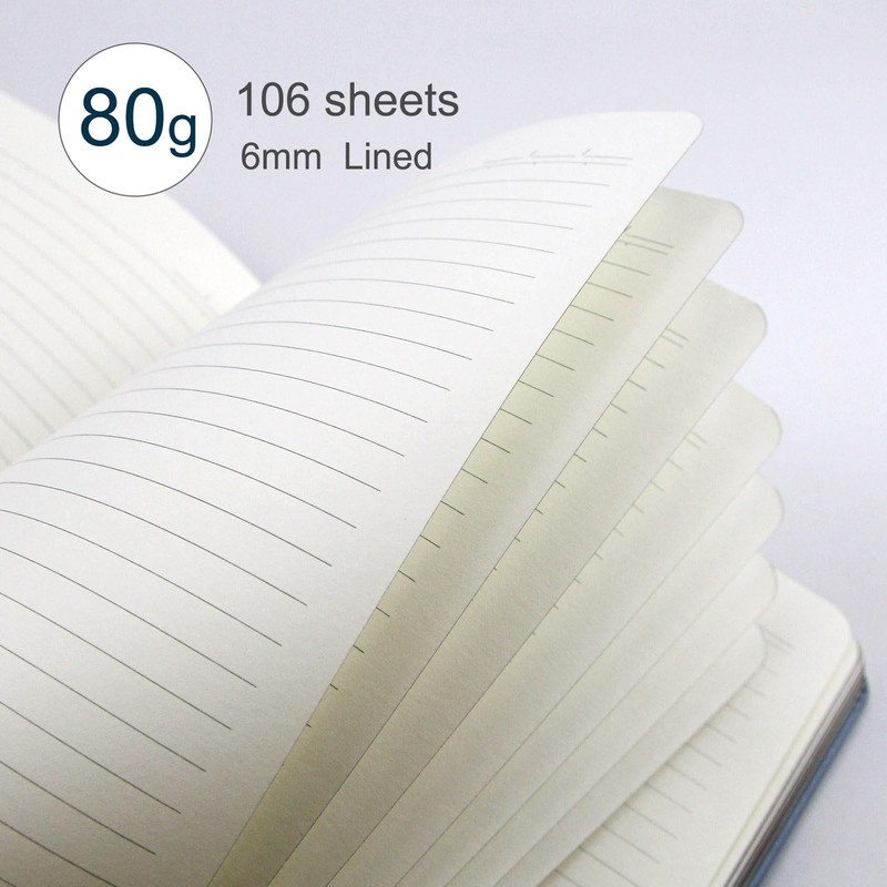 WETLOTE Soft Cover Leather Journal Notebook A5 Lined 212 Pages