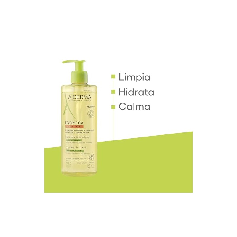A-DERMA Exomega Control Aceite de Ducha Piel Atópica Muy Seca,