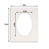 CountryArtHouse Textured Cream Acid Free 6x7.5 Oval Picture Frame Mat