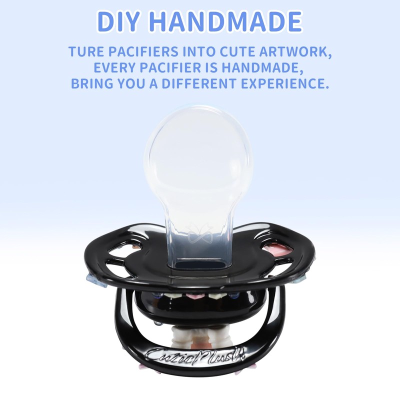 CutiePlusU Adult Size Pacifier DIY Big Shield Pacifier - Cosmo