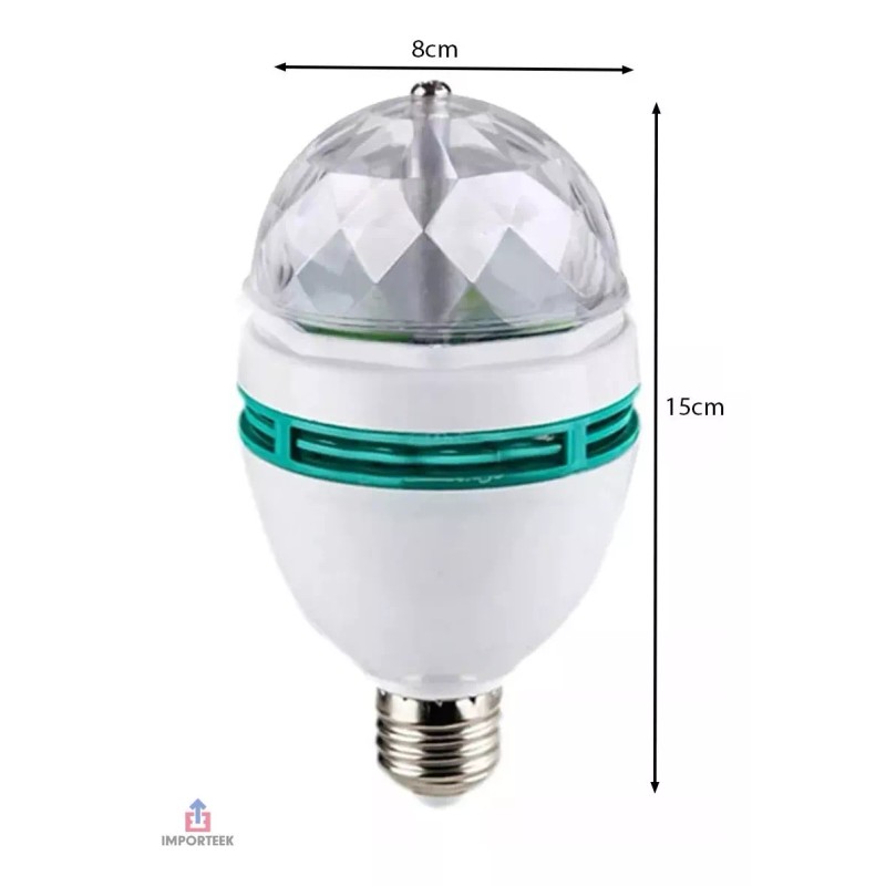 Importeek 10pz Foco Bombilla Led Multicolor Rgb Giratorio Casa Fiesta