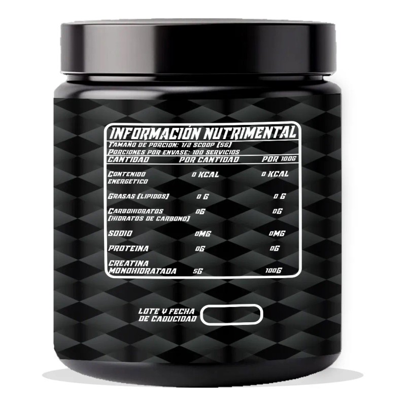 Creatina Monohidratada 500g En Polvo Wolf Varios Sabores Mora Azul