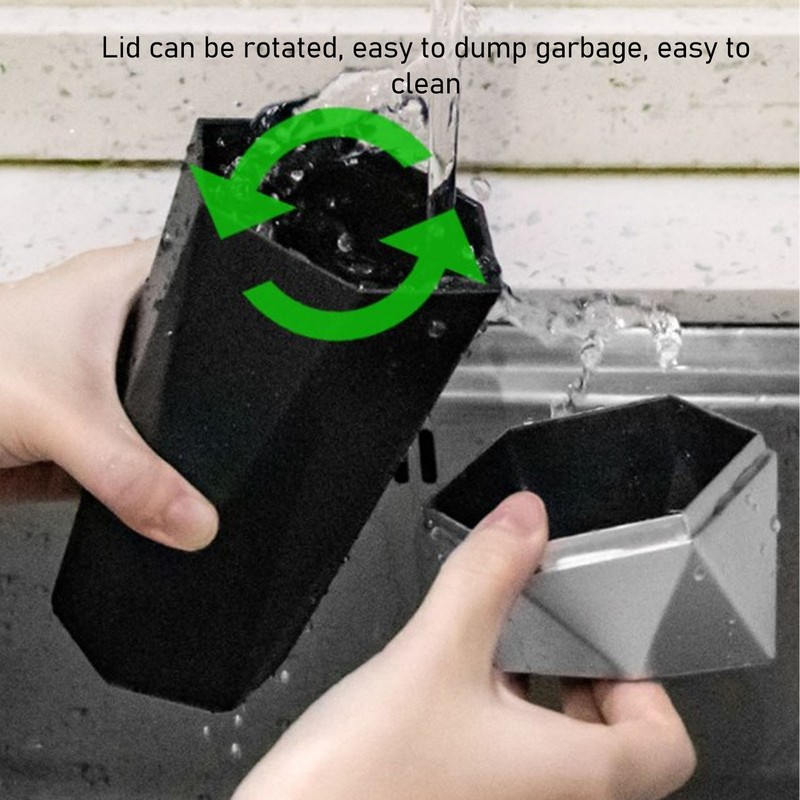 2Pcs Car Trash Can with Lid Waterproof Decorative Automotive Portable