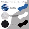 YIZIJIZI Terry Lined Shower Caps, Triple Layer Large Shower Cap