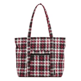 Vera Bradley Cotton Vera Tote Bag, Fireplace Plaid