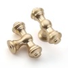 Amerdeco UK0017 Pack of 10 Furniture Knobs Brushed Brass Bar