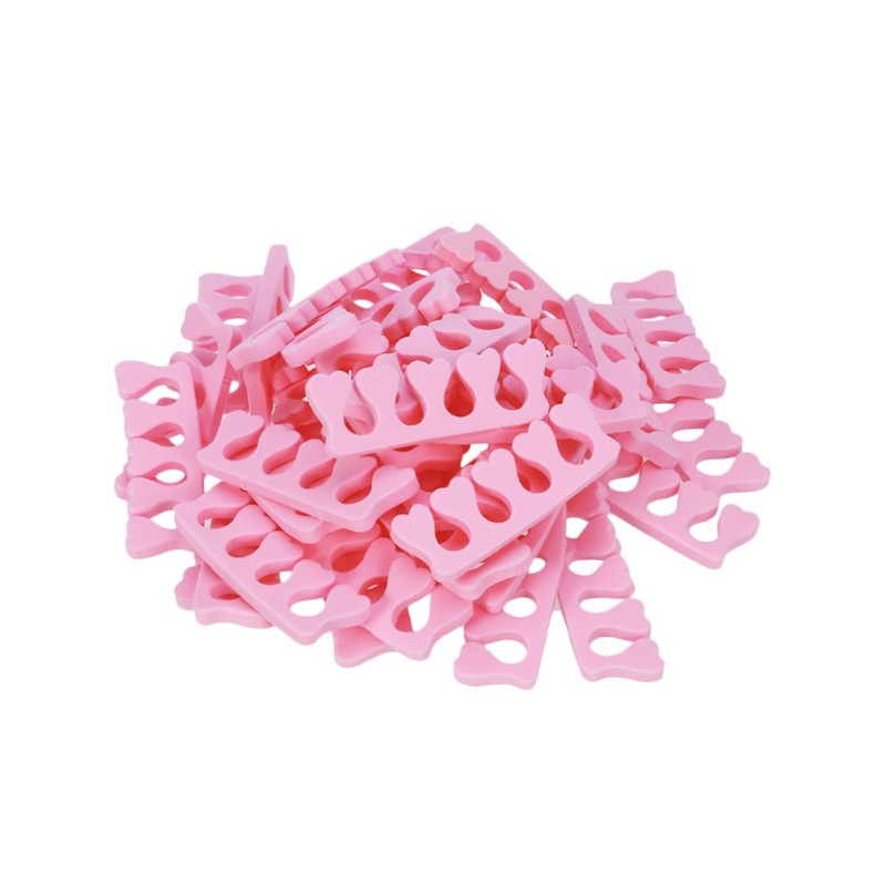BIUDECO 120pcs Pink Foam Nail Toe Separators for Easy Manicure