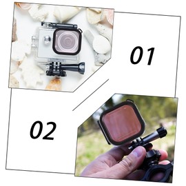 OSALADI 3pcs Dive Lens Filter Housing Optical-Grade Underwater Photography Accessories