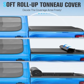 ILONPA 5Ft Soft Roll Up Truck Pickup Bed Tonneau Cover for 2016 2017 2018 2019 2020 2021 2022 2023 Toyota Tacoma 5 Ft (60") Fleetside Bed Waterproof and Easy Installation