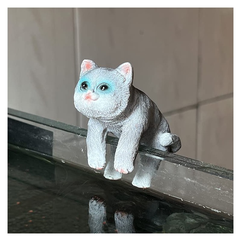JARPSIRY 3 Pcs Resin Hanging Cat Figurines Planter Pot Hanger