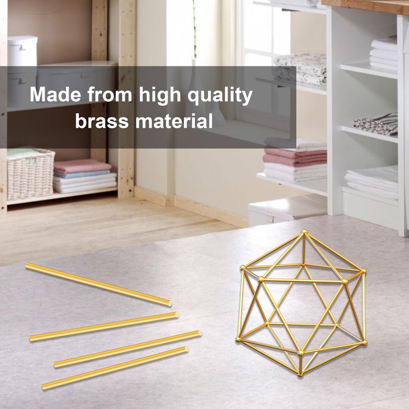LAVMHAB Round Brass Rod 1mm x 250mm, 10 Pcs