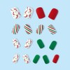 Christmas Press on Nails Medium, LPOODDNU Square Press on Nails