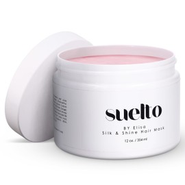 Suelto Silk + Shine Hair Mask Instant Shine Enhancing Hair Mask Formulated with Argan Oil, Sunflower Oil Panthenol, Hydrolyzed Proteins 12 Fl. Oz