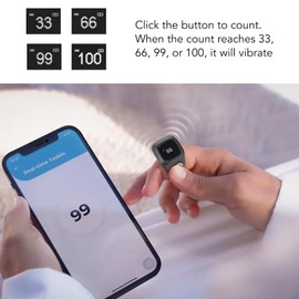GOWENIC BT Counter,5.1, 5 Prayer Time Reminder, Vibration Alarm, USB Charging,Display, Portable, Lightweight, Stylish, with Pogo Pin Port (18MM)