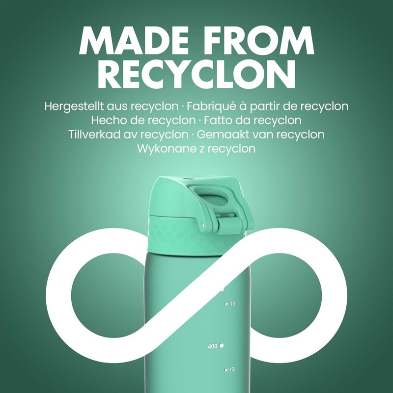 ion8 Leak-Proof Slim Water Bottle, BPA-Free, Teal, 500 ml