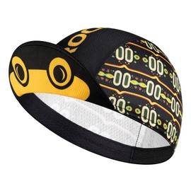 ROCKBROS Cycling Cap, Lightweight Summer Breathable Cycling Under Helmet Skull Caps, Bicycle Headwear for Running Fishing Hiking Outdoor Activities Yellow Black