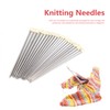 22Pcs Knitting Needles Stainless Steel Straight Single Pointed HandMade Wool