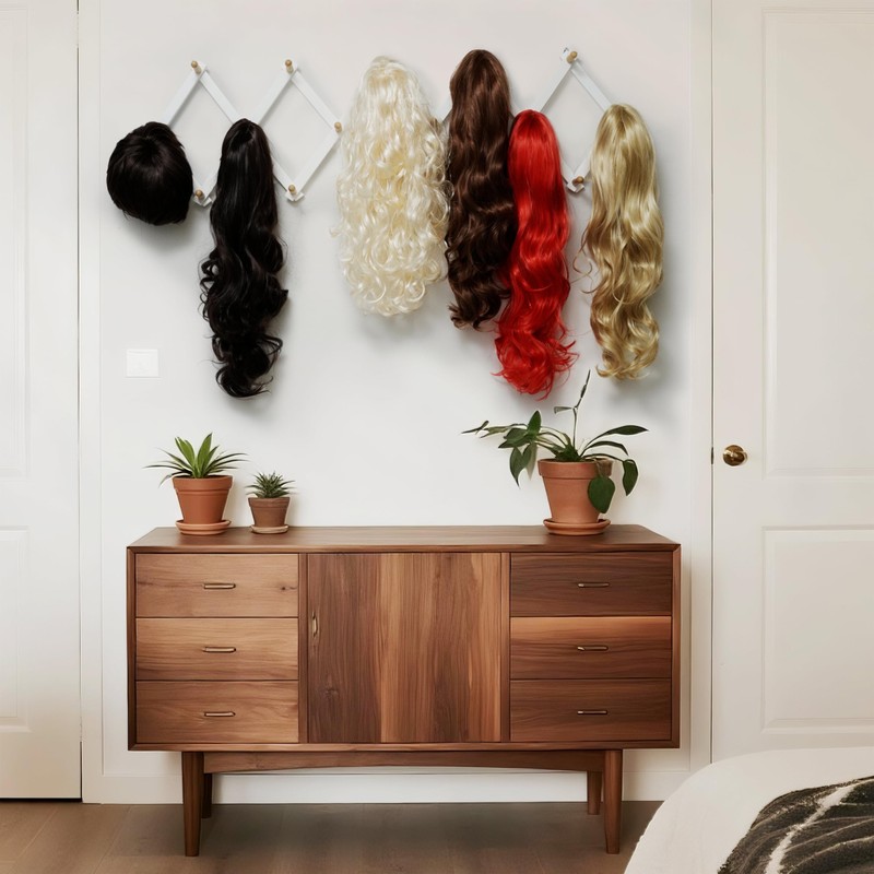 SKOLOO Accordion Wall Hanger with 16 Hooks, Modern Expandable Coat
