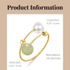 LOOYUUPEE Minimalist Open Rings Adjustable Hetian Jade with Crystal Pearl
