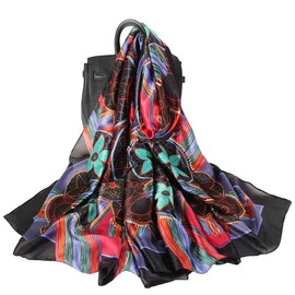 Acotavie Scarfs for Women Fashion Scarves Long Satin Silk Feeling Scarf Lightweight Sunscreen Shawls (F-11)