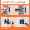 KOVOSCH 2 Pack Screen Door Latch 90 Degree, 1.73 x