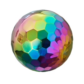 304 Stainless Steel Gazing Ball Sculptures Diamond Ball Decoration Mirror Hollow Decor Ball Reflective Garden Sphere Hollow Metal Ball Ornament Statues Gazing Globe for Home Garden (Rainbow 8 inch)