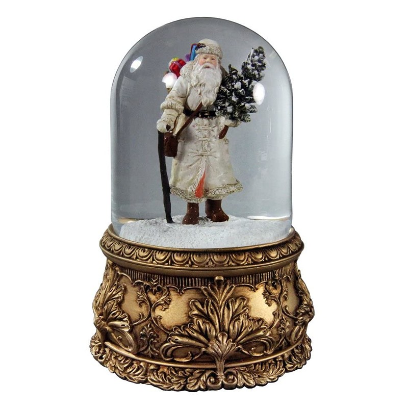 Santa Musical Domed Water Globe San Francisco Music Box