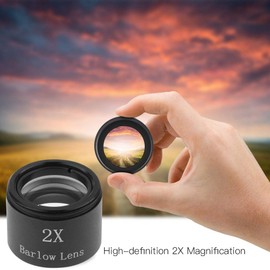 ciciglow 2X 1.25inch Barlow Lens with Storage Case M28.6 * 0.6 Thread 2X Eyepiece Fully Multi Coated Glass Lens for Astronomy Lovers