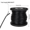 CertBuy 200Ft Vinyl Wire Rope 1/16 Inch Black Coated Covered
