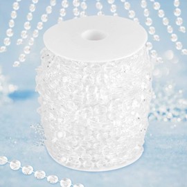 Crystal Acrylic Bead Strands Chains, Acrylic Beads Strand Chain Garland Christmas Tree Bead Garlands Crystal Beaded Garland Roll