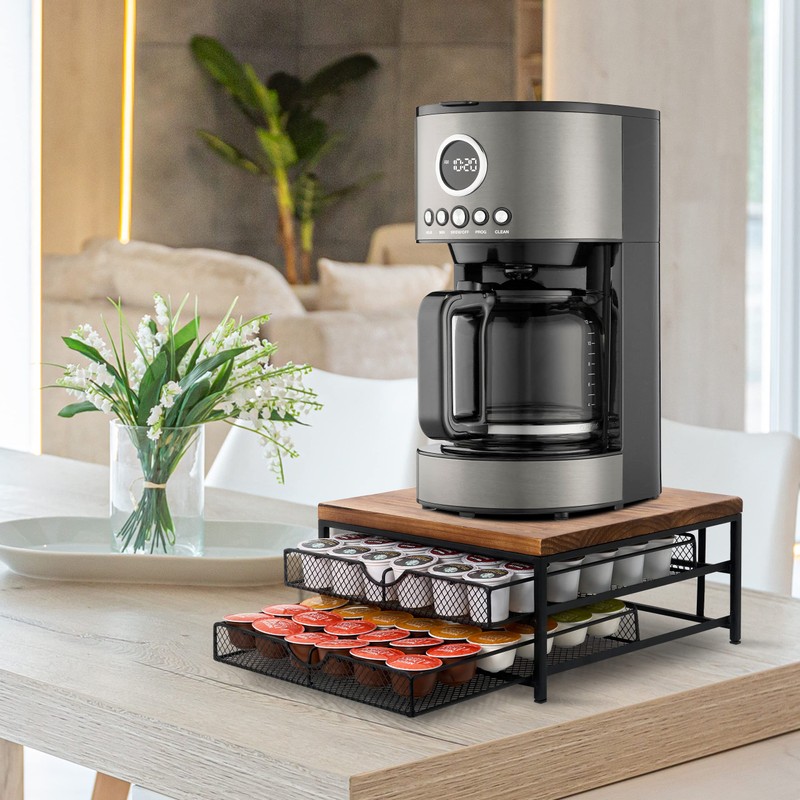 NHZ Coffee Pod Drawer Holder for K cup, 2-Tier Coffee