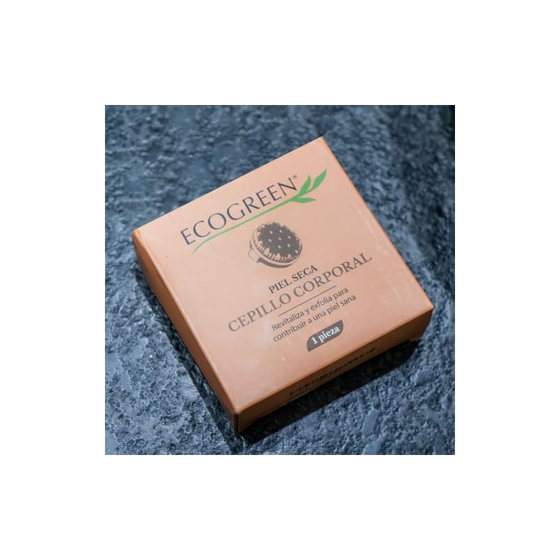 EcoGreen® - Cepillo Corporal de Cerdas Naturales, Exfoliante y Estimulante,