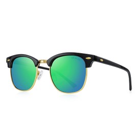 OLIEYE Semi-Rimless Polarized Sunglasses for Men and Women Classic Half Frame Driving Sun glasses