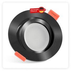 luxvenum LED Recessed Spotlight, 230 V, 7 W, 1 x Dimmable LED Ceiling Light, Extra Flat, Only 25 mm, 120° Beam Angle, 90 CRI Colour Rendering, Ceiling Spotlights for Hallway, Living Room, Kitchen,