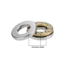 sourcing map 10pcs F5-10M Thrust Ball Bearings 5mm x 10mm x 4mm Chrome Steel Single Direction