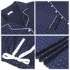 Joyaria Ladies Button Down Pajama/Pj Set Post Labor/Baby/Delivery/Partum(Navy Polka Dot,