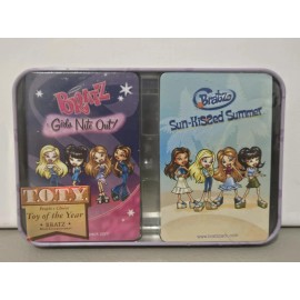 BRATZ PLAYING CARDS GIRLS NITE OUT AND SUN-KISSED SUMMER IN A METAL TIN  NIB