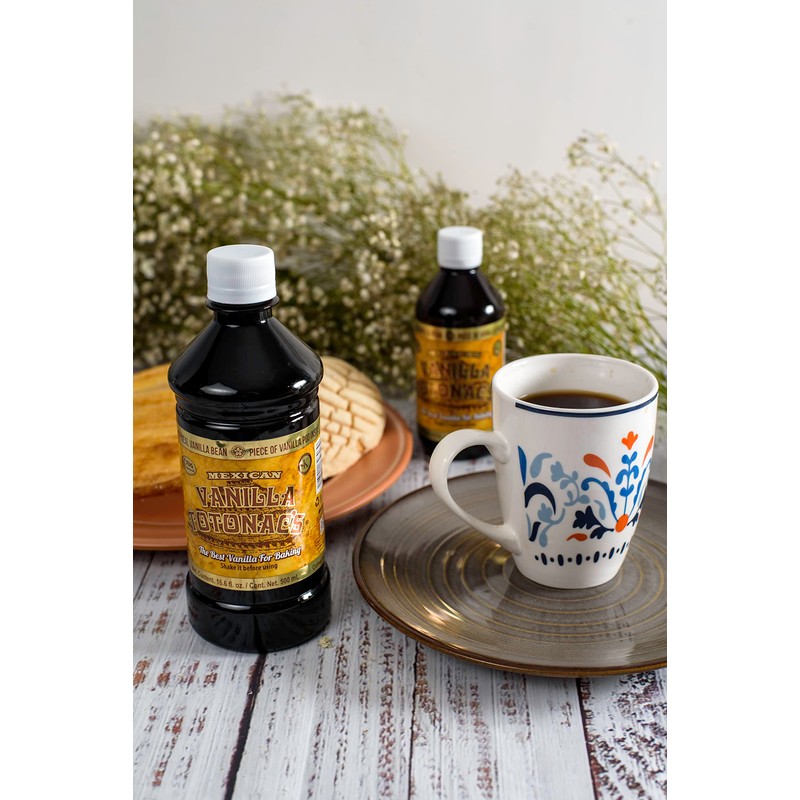 Totonac's Pure Vanilla (500ml) 16.65 Fluid Ounces Great Mexican Vanilla