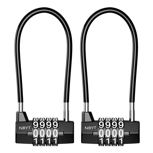 Brifit Combination Padlocks, Long Shackle Padlock with 4 Digit Code,