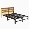 Full Size Metal Platform Bed Frame w/LED Headboard & USB