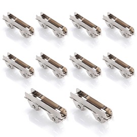 Glass Door Wheel Clamps Stainless Steel Sliding Door Roller Shop Window Pulley for 6mm Thick Showcase Glass Doors 6mm Slot Width 10pcs
