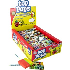 Top Pops Chewy Taffy Pops, Strawberry/Lemon, 16.9 Ounce