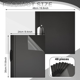 Teling 48 Pcs Clear Report Covers with Clip Plastic Presentation Covers Presentation Folders Paper Binder for Classroom Business Files Document School Office, 9.4 x 11.8 Inch
